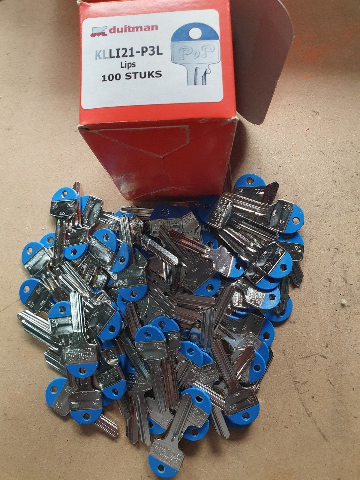 LIPS KLL121-P3L Sleutels - Nieuw (88 stuks), Ophalen of Verzenden, Nieuw, Overige materialen, Slot