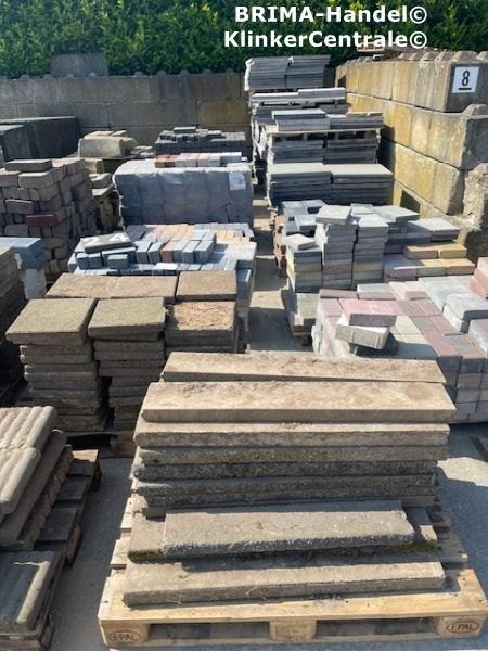 250m2 restanten bestratingsmaterialen klinker/tegel ballast., Ophalen, Gebruikt, Klinkers, 10 m² of meer