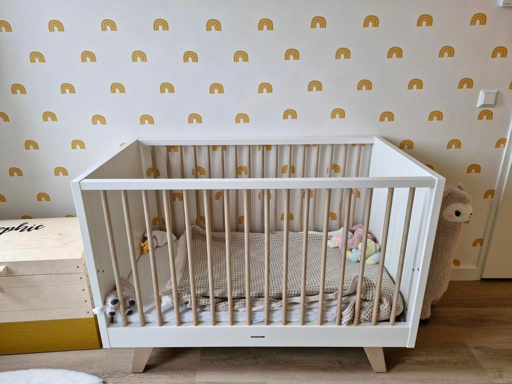 Kidsmill Babykamer Lars Wit-Naturel (incl. matras), Ophalen, Jongetje of Meisje