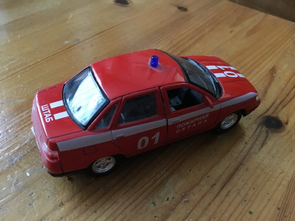 Lada 110 - Russische Brandweer - 1/36 vintage, Ophalen of Verzenden, Zo goed als nieuw, Auto