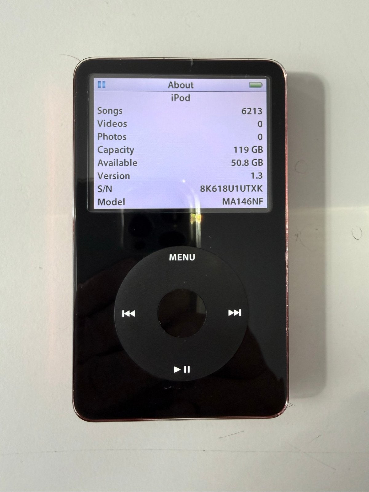 iPod Classic 5e gen - Nieuwe accu, backplate, 128GB opslag, Audio, Tv en Foto, Mp3-spelers | Apple iPod, 40 GB en meer, ., Refurbished