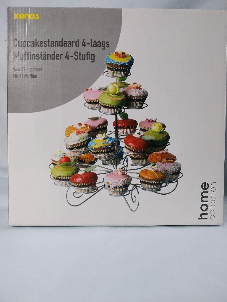 Cup Cake standaard/etagère 4-laags voor 23 cup cakes, nieuw, Ophalen of Verzenden, Nieuw, Taarten of Cupcakes, Bakvorm