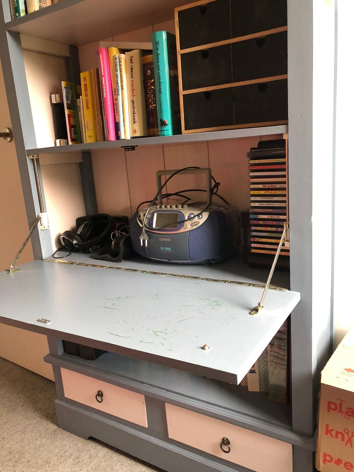 Wandkast met buroblad, Huis en Inrichting, Ophalen, Gebruikt