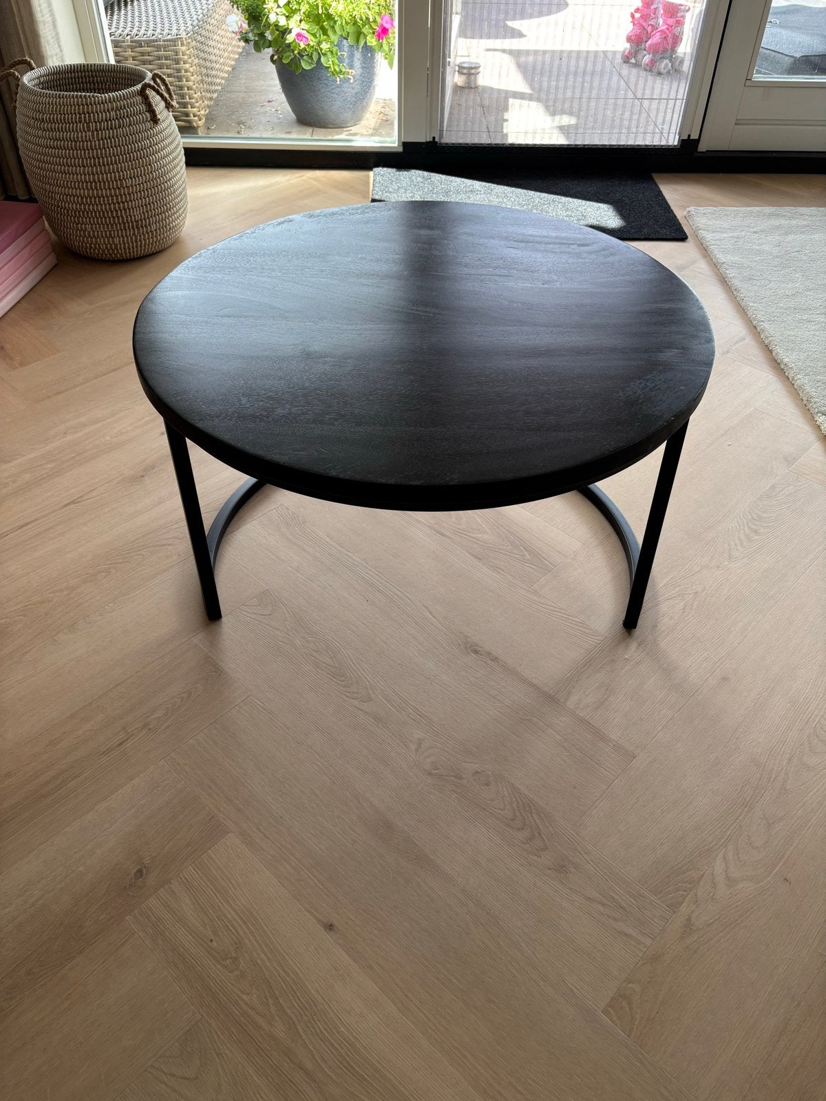 Goossens Jelle XL Salontafel - Zwart, Goede Staat, Ophalen, Overige materialen, Gebruikt, Rond