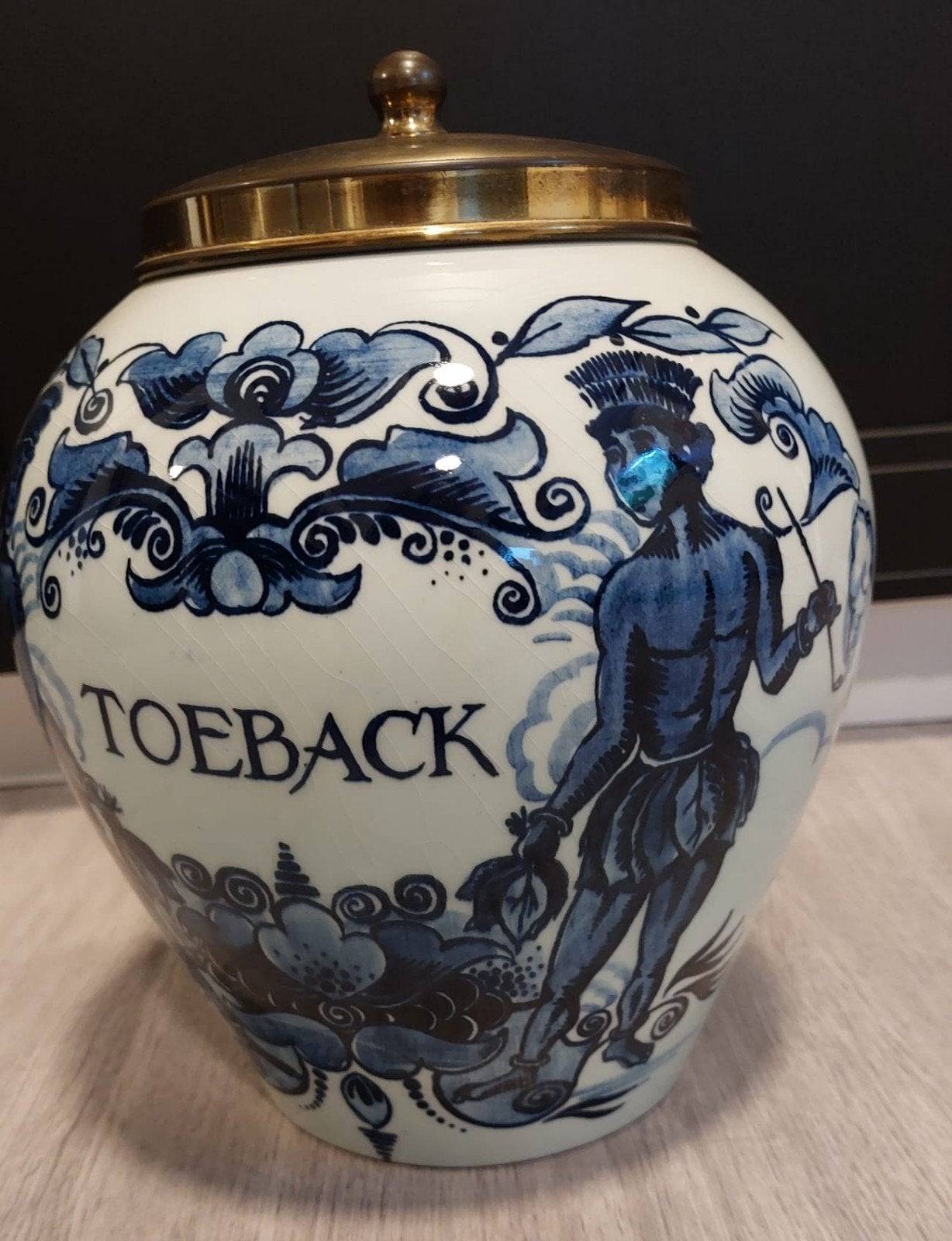 Antieke Goedewaagen Holland Delfts Blauwe Tabakspot, Antiek en Kunst, Ophalen