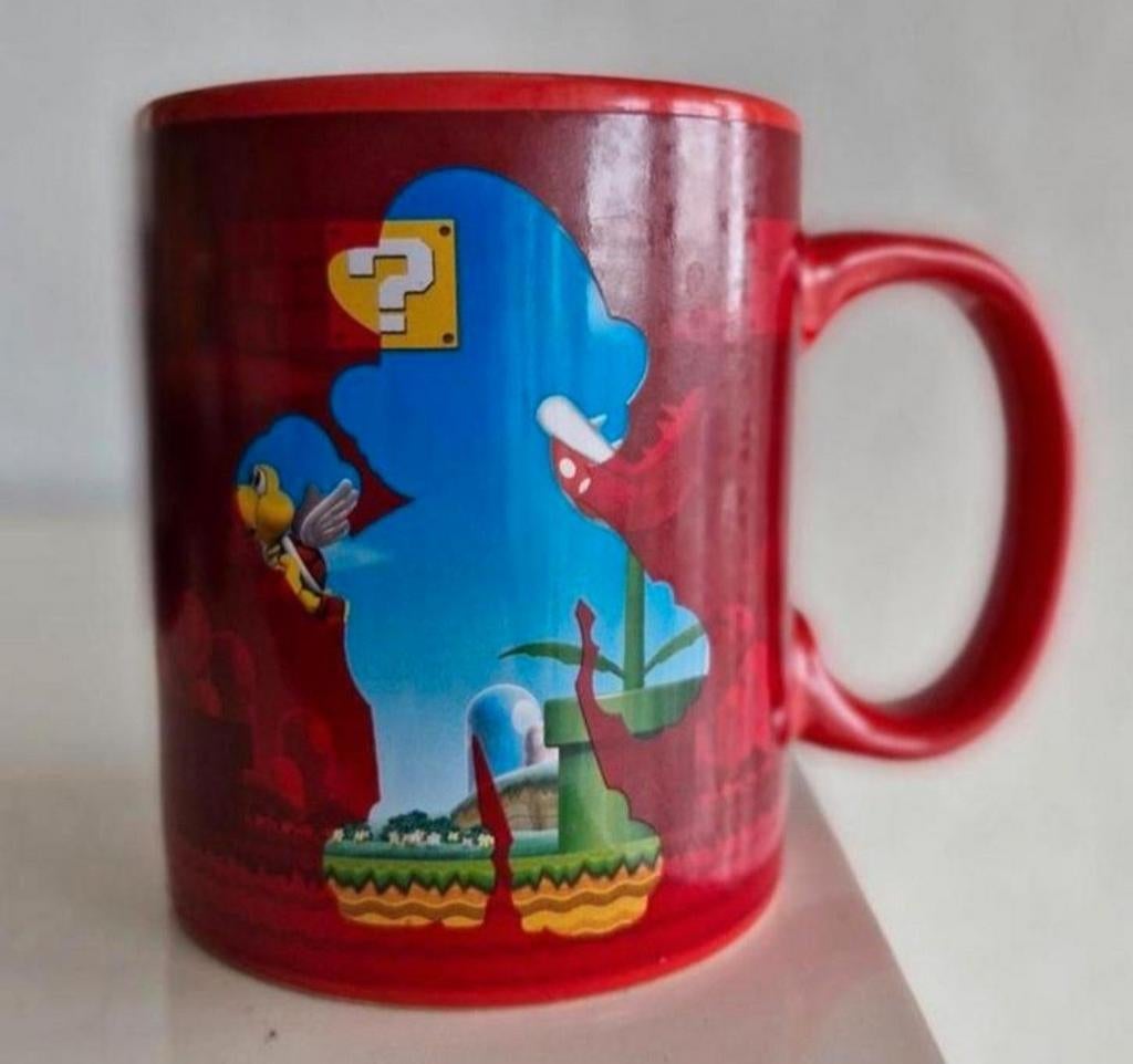 Beker Nintendo met Super Mario opdrukken, Ophalen of Verzenden, Zo goed als nieuw, Overige stijlen, Kop(pen) en/of Schotel(s)