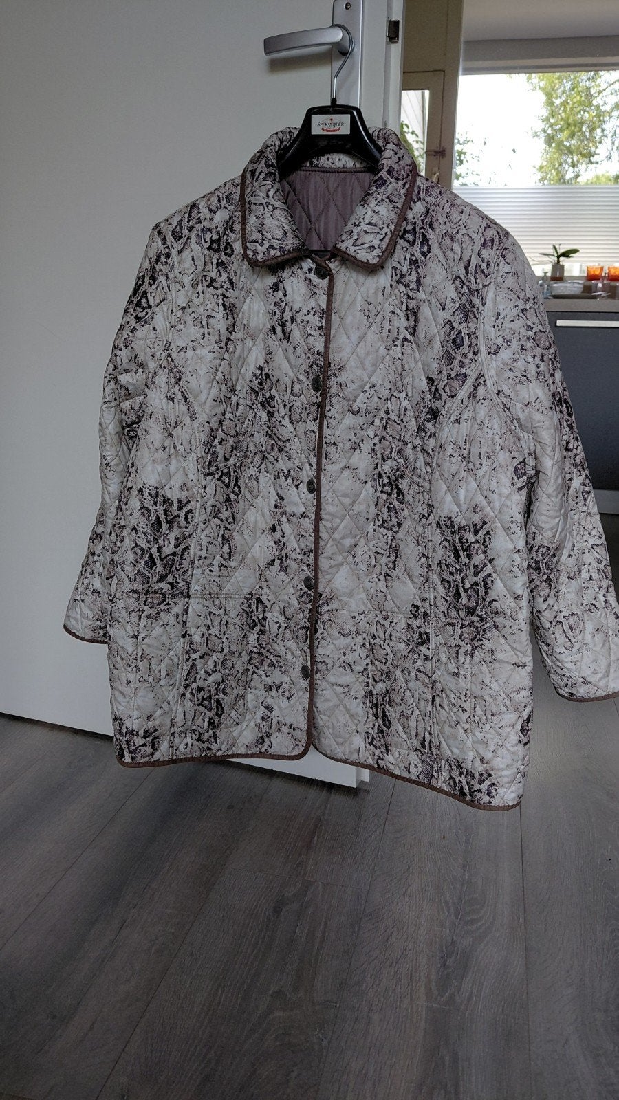 Damesjas (najaar) Barbara Lebek 56, reversible, goede staat., Bruin, Maat 46/48 (XL) of groter, Ophalen of Verzenden, Barbara Lebek