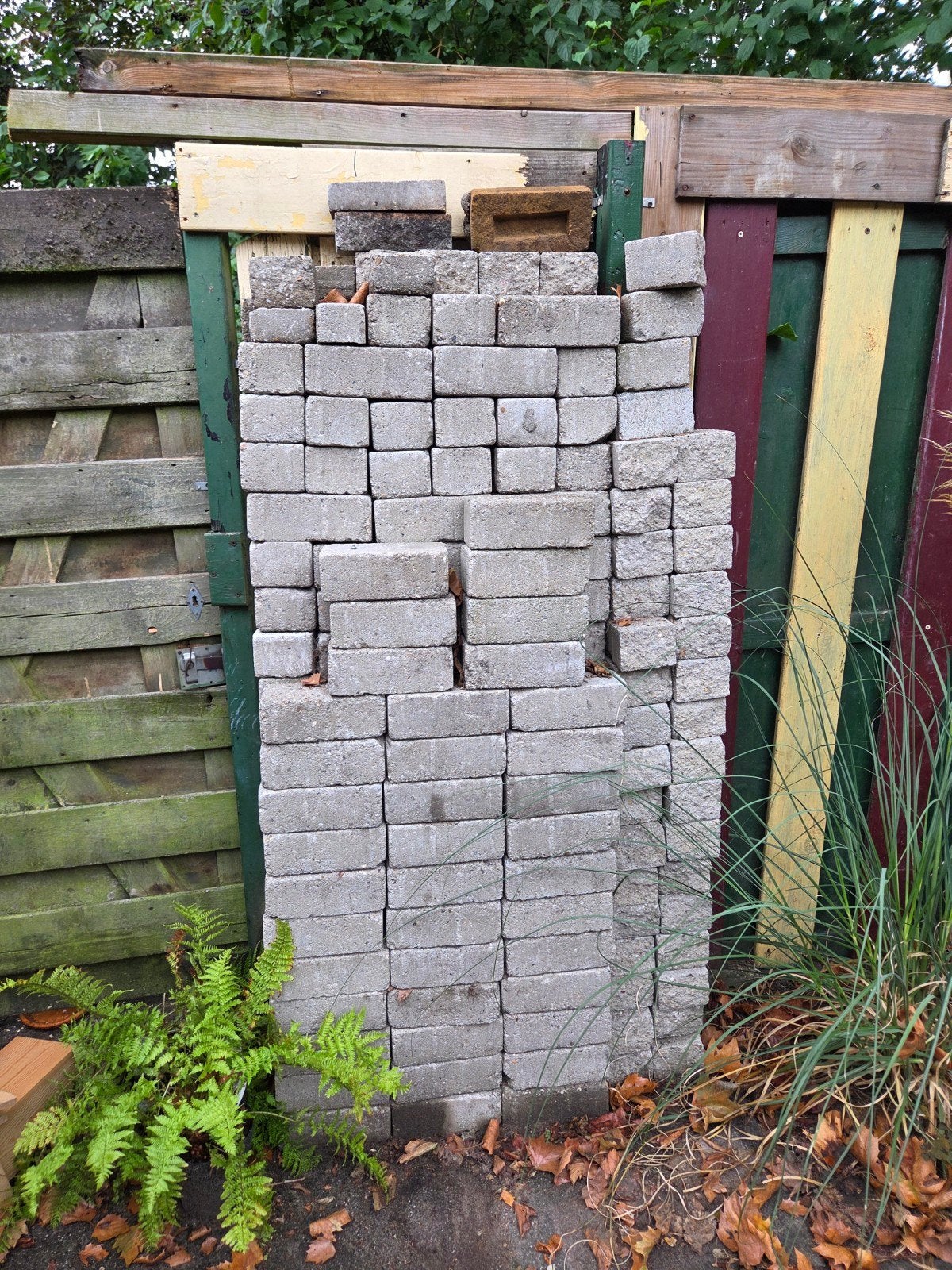 Grijze gebruikte stenen, Ophalen, Gebruikt, Beton, Klinkers
