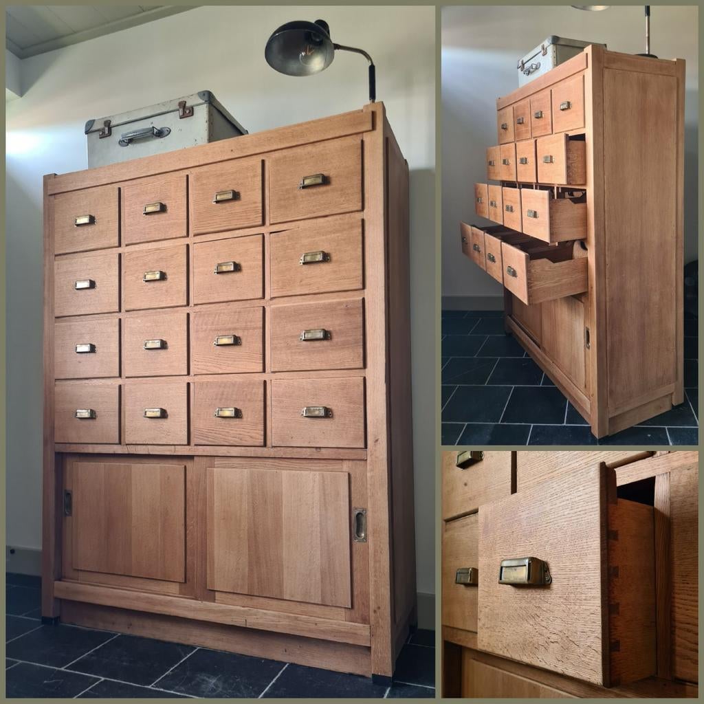 Ladekast, dossierkast, apothekerskast archiefkast schoolkast, Ophalen
