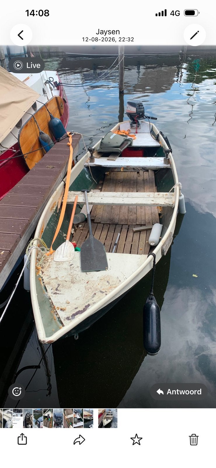 Stalen sloep, Watersport en Boten, Ophalen of Verzenden, Zo goed als nieuw