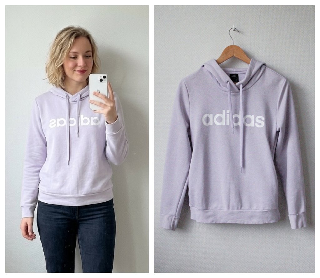 Adidas - prachtige lila hoodie - maat XS / S, Paars, Zo goed als nieuw, Maat 36 (S), Verzenden