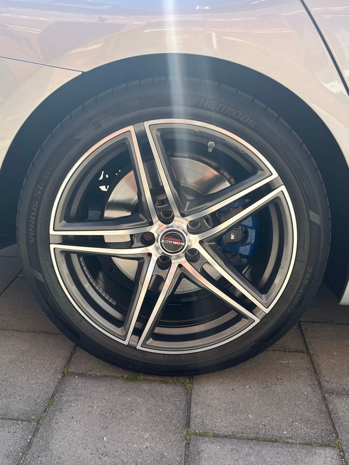 Borbet velgen met Hankook banden 19 inch 5x112 ET30, Auto diversen, Wieldoppen, Ophalen of Verzenden, Zo goed als nieuw