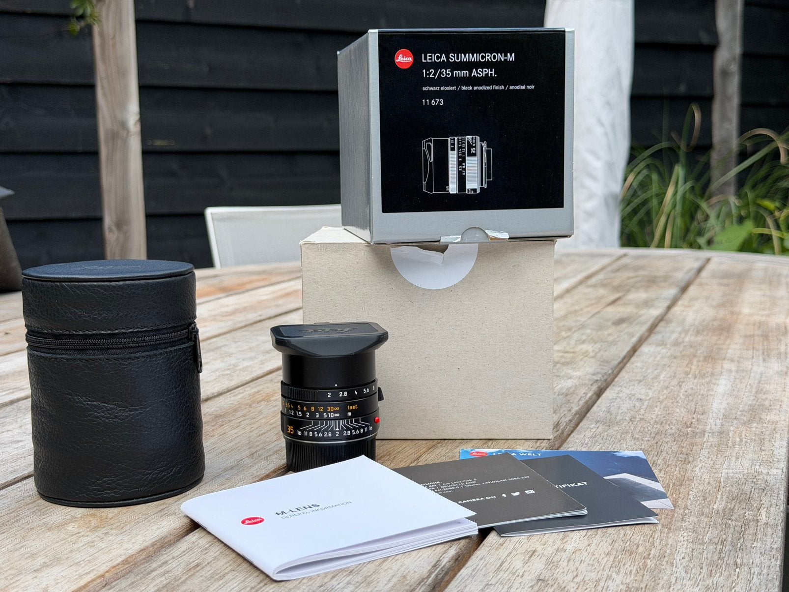 Leica Summicron 2.0 / 35 Asph bj. 2023 compleet met BTW!, Ophalen of Verzenden, Zo goed als nieuw, Groothoeklens