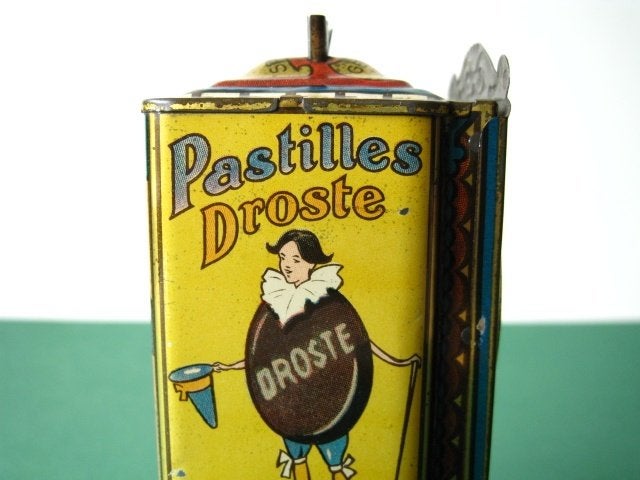 Droste blikken spaarautomaat spaarpot 1928, Verzamelen, Gebruikt, Ophalen of Verzenden, Metaal of Blik, Xxx