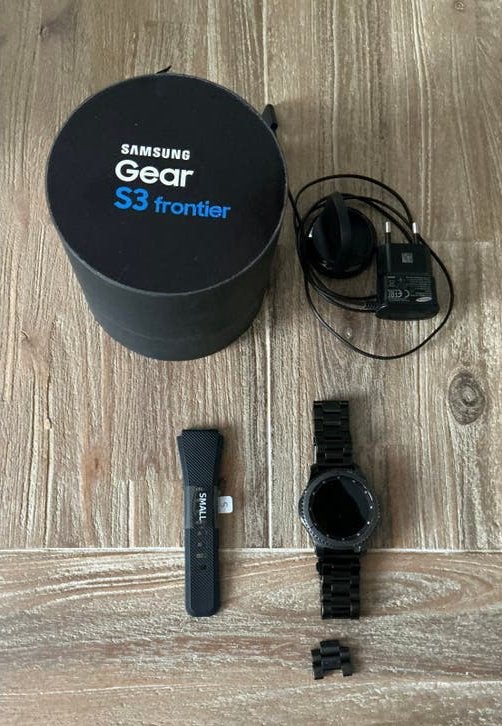 Samsung Gear S3 Frontier Smartwatch met extra bandjes, Ophalen, Zwart, Android, Afstand