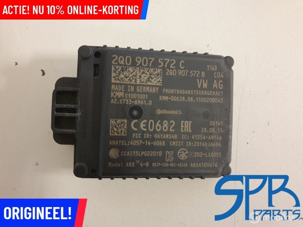 ACC RADAR SENSOR module 2Q0907572C Q2 TIGUAN 5NA ATECA ARONA, Auto-onderdelen, Verlichting, Audi, Gebruikt, Audi, Ophalen of Verzenden