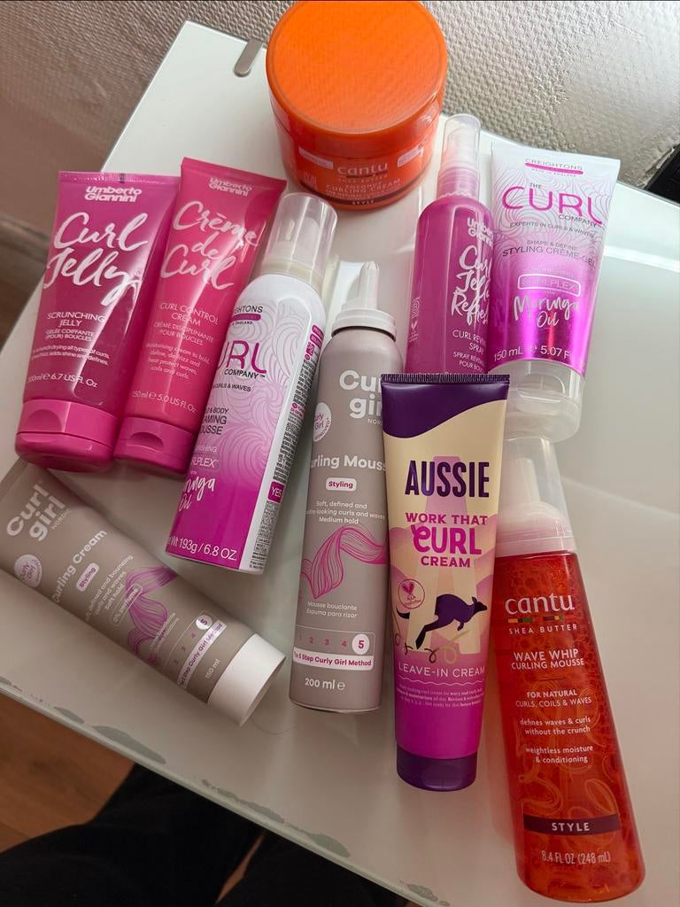 Haarproducten voor krullen, diverse merken, Ophalen of Verzenden, Gebruikt, Gel, Wax, Haarlak of Mousse