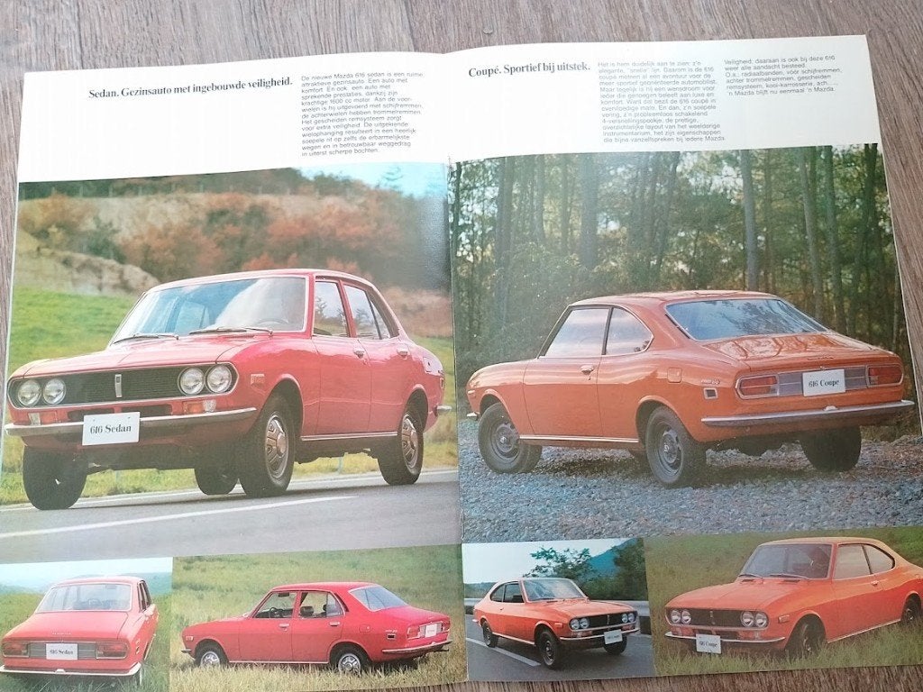 Mazda 616 sedan en coupe autofolder, Ophalen of Verzenden, Zo goed als nieuw, Mazda
