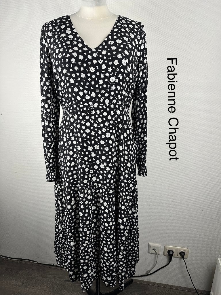 Fabienne Chapot Jurk  (mt: 42) 16,3/238, Zwart, Maat 42/44 (L), Ophalen of Verzenden, Zo goed als nieuw
