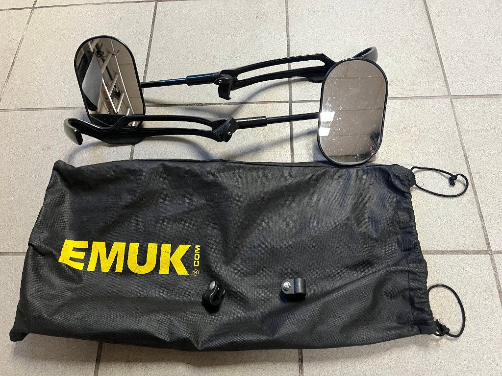 EMUK caravan spiegels met opbergtas voor BMW X 1, Ophalen, Gebruikt