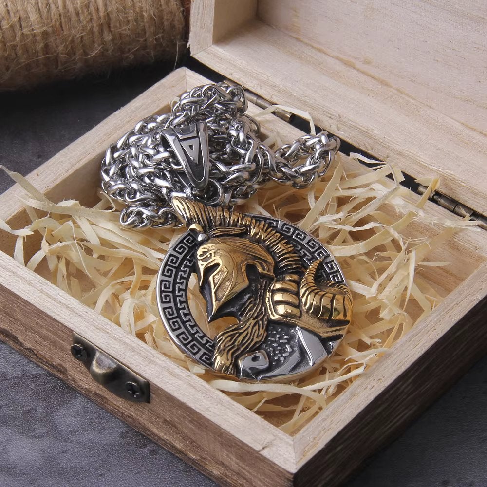 Roestvrij Stalen Gladiator Sparta Heren Ketting, Overige kleuren, Verzenden, Nieuw, Overige materialen