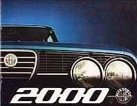 Alfa Romeo 2000 Berlina GT Spider Veloce brochure/autofolder, Ophalen of Verzenden, Nieuw, Alfa Romeo