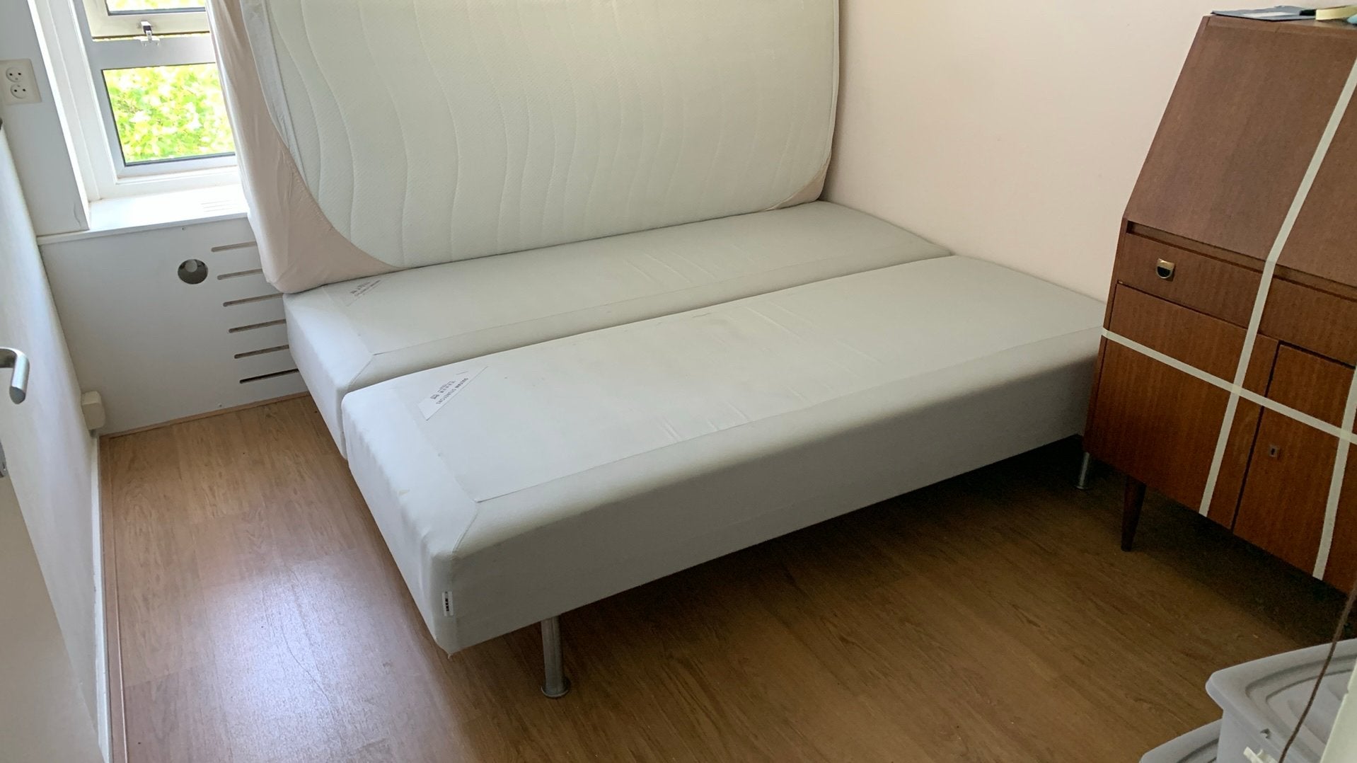 Boxspring ikea sultan 160*200, Ophalen, Zo goed als nieuw, Tweepersoons, 160 cm