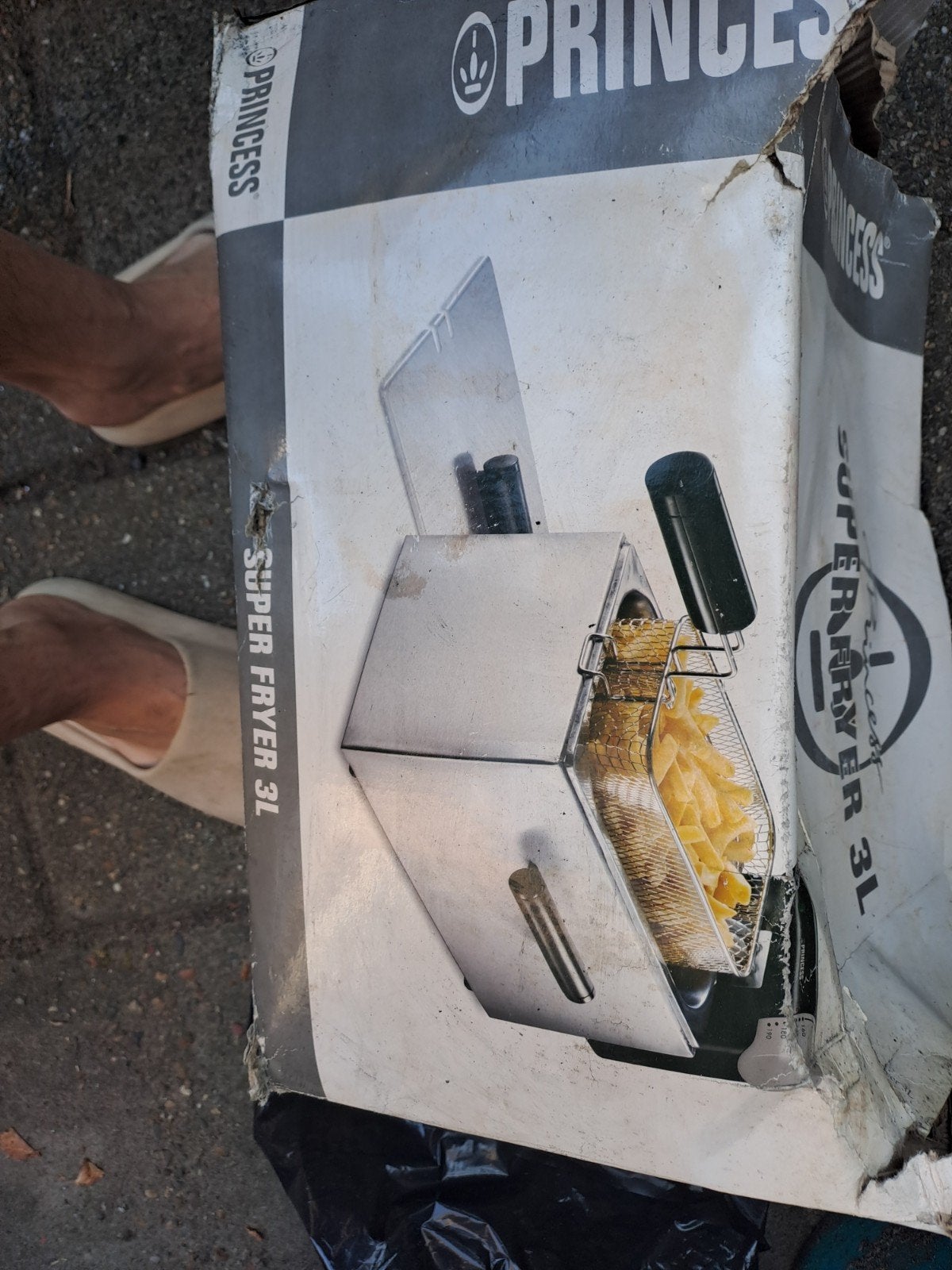 Princess Super Friteuse 3L - Gebruikt, 2 tot 3 liter, Ophalen of Verzenden, Gebruikt, Uitneembare binnenpan