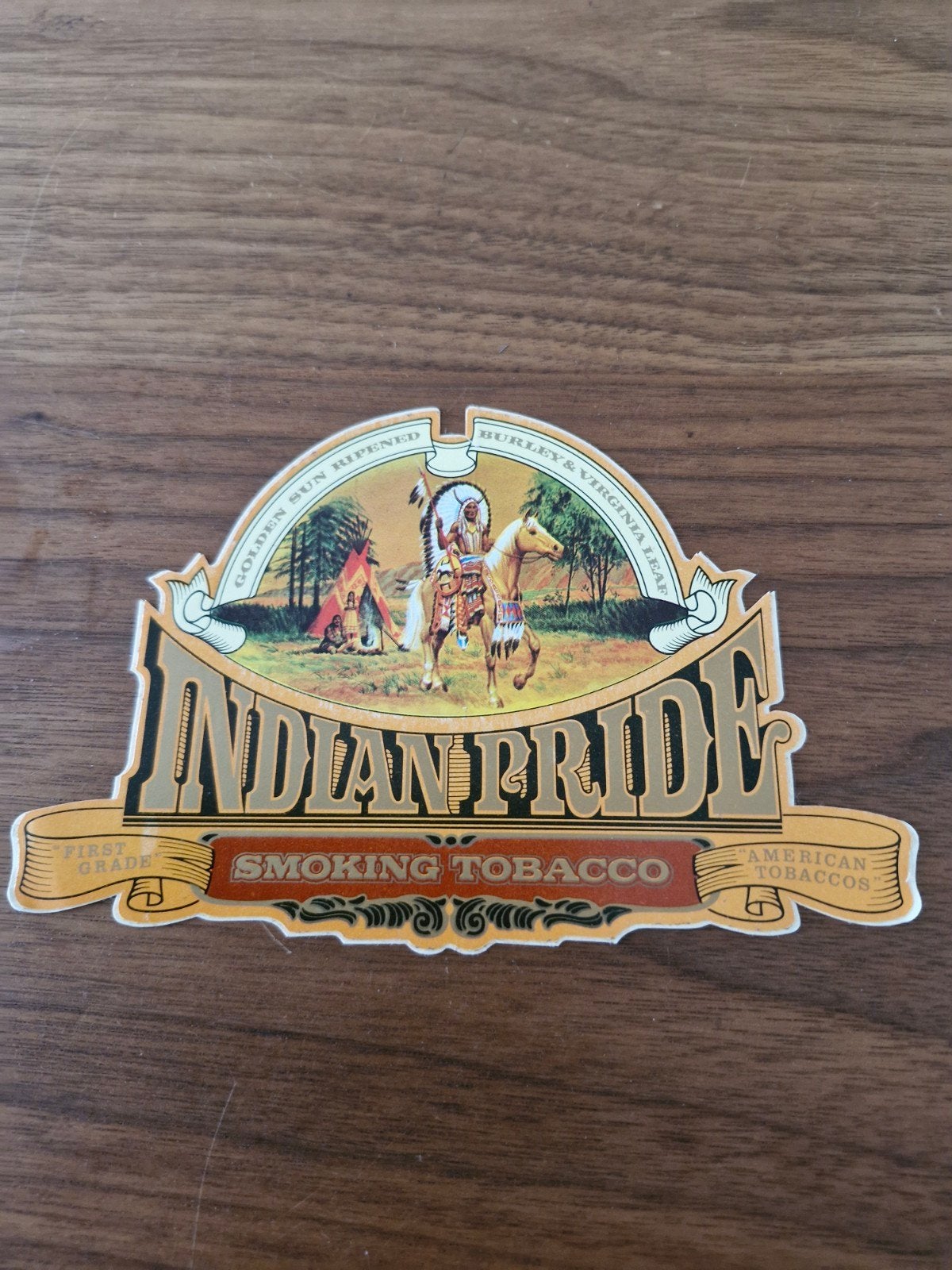 11055 Vintage Indian Pride Smoking Tobacco Sticker, Ophalen of Verzenden, Gebruikt, Overige typen