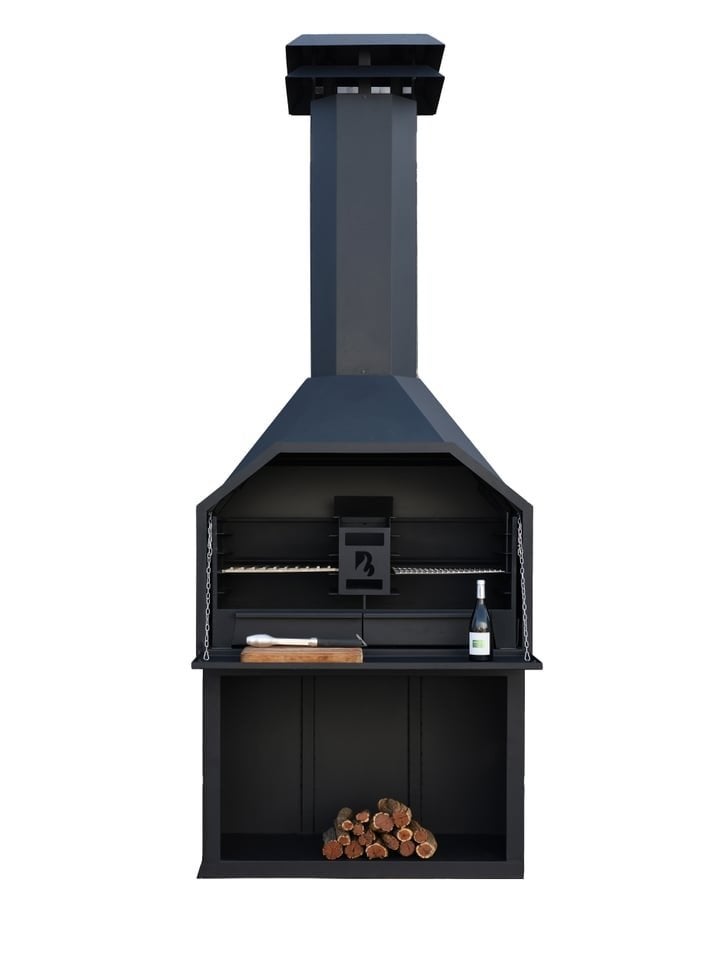 BRANT Zuid Afrikaanse vrijstaande Braai 120 CM, Tuin en Terras, Houtskoolbarbecues, Met accessoires, Nieuw, Brant Outdoor, Ophalen of Verzenden