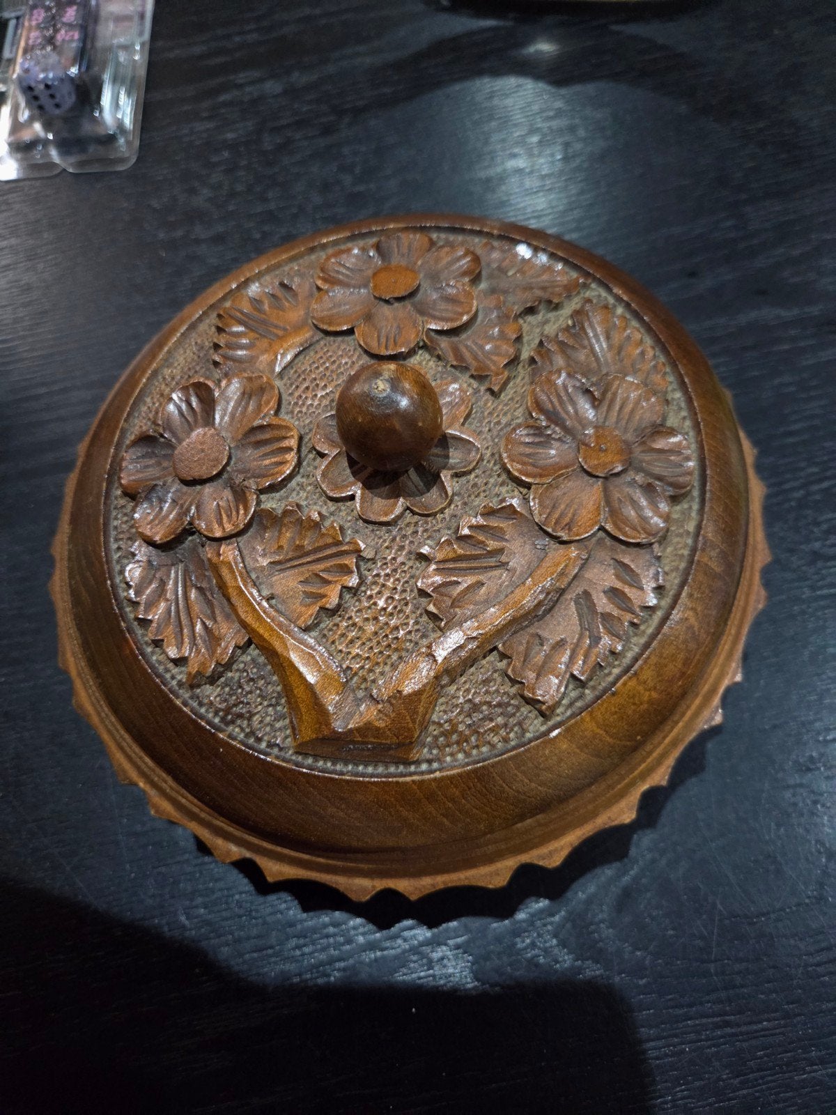 Antieke houten sieraden doos bewaar doos, Ophalen of Verzenden
