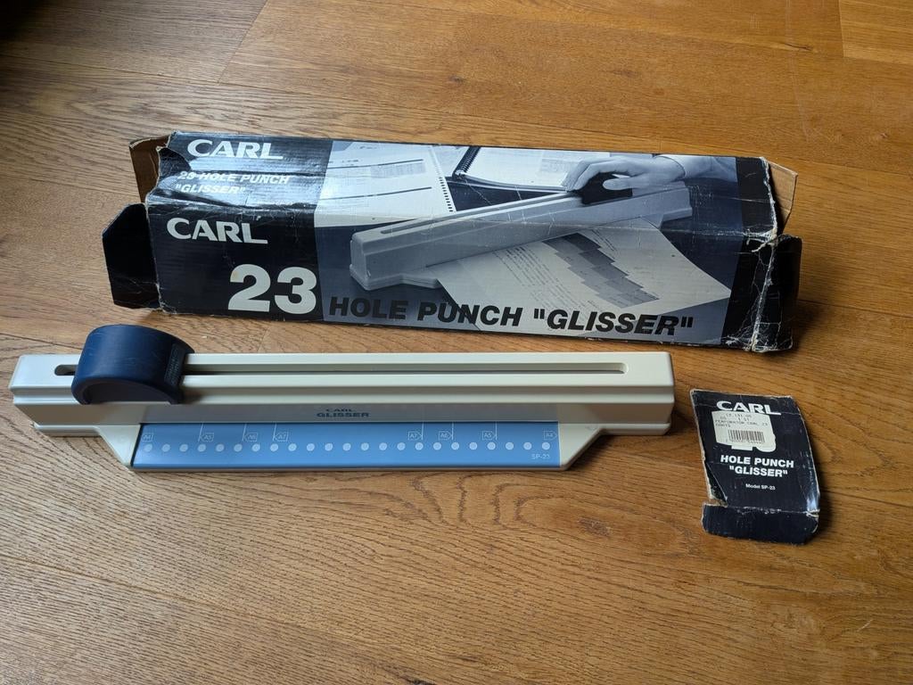 CARL Glisser SP-23 Multi-gaten perforator ringband, Ophalen of Verzenden, Gebruikt, Machine