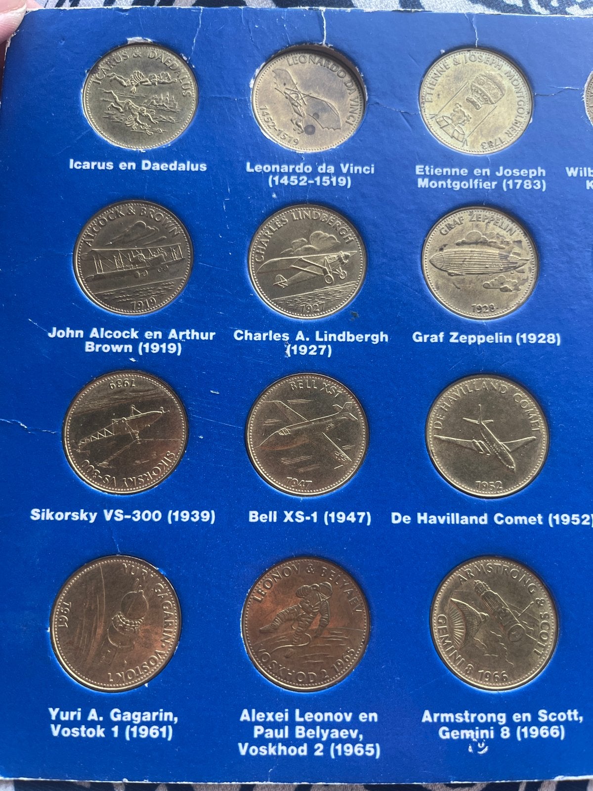 Complete Shell Ruimte-Avontuur 1969  20 penningen Apollo 11, Ophalen of Verzenden, Gebruikt