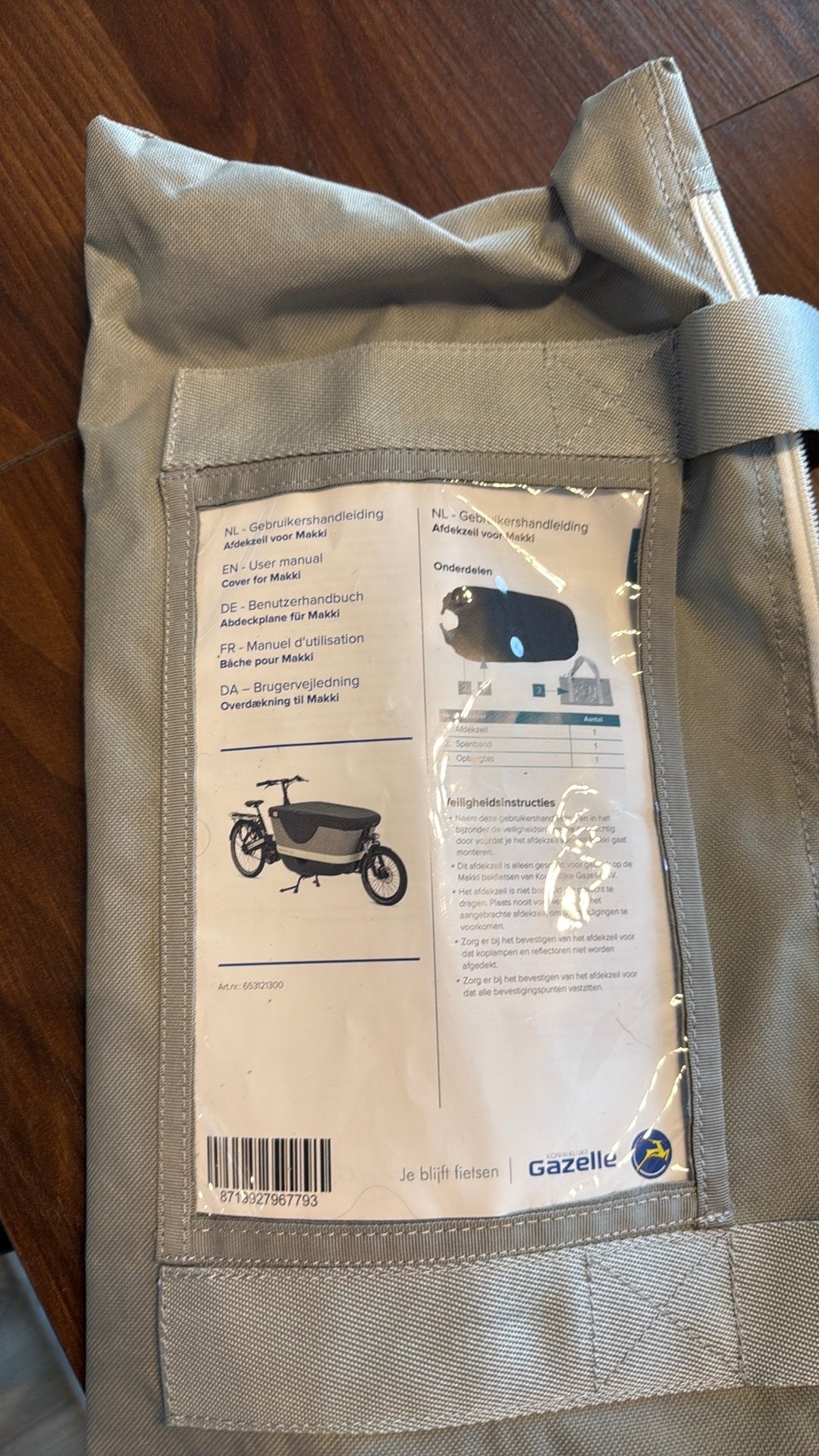 Afdekzeil voor Gazelle Makki Load, Fietsen en Brommers, Ophalen, Zo goed als nieuw, Gazelle, Huif