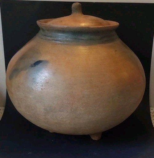 Antiek aardewerk Afrikaanse kookpot driepoot periode 1900, Antiek en Kunst, Ophalen of Verzenden
