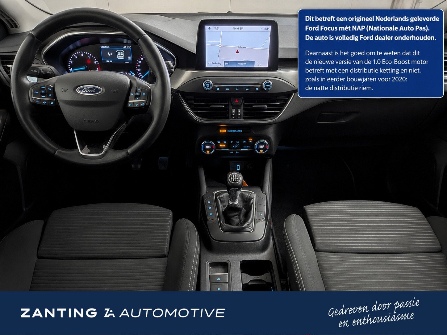 Ford Focus 1.0 EcoBoost Titanium | AGR-Stoelen! | Orig NL |, Gebruikt, Origineel Nederlands, 3 cilinders, 1100 kg