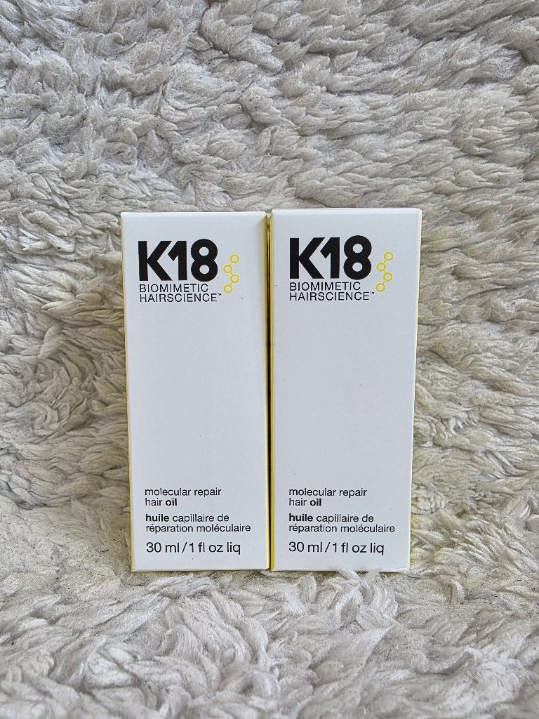 2x K18 HAIR Molecular Repair Hair Oil 30ml, Verzenden, Nieuw, Haarverzorger of -hersteller