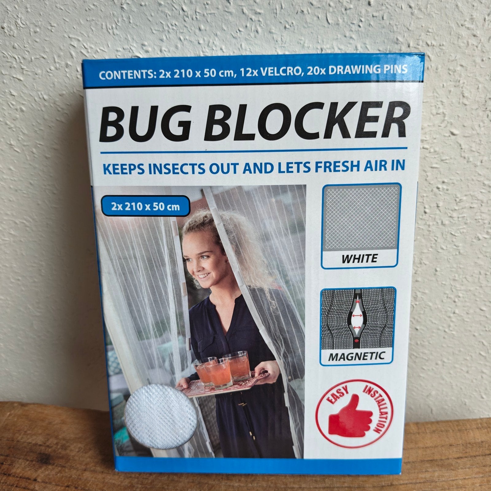 Nieuw Vliegengordijn - Bug Blocker - Wit - 210x50 cm, Kunststof, 80 tot 100 cm, 215 cm of meer, Hordeur
