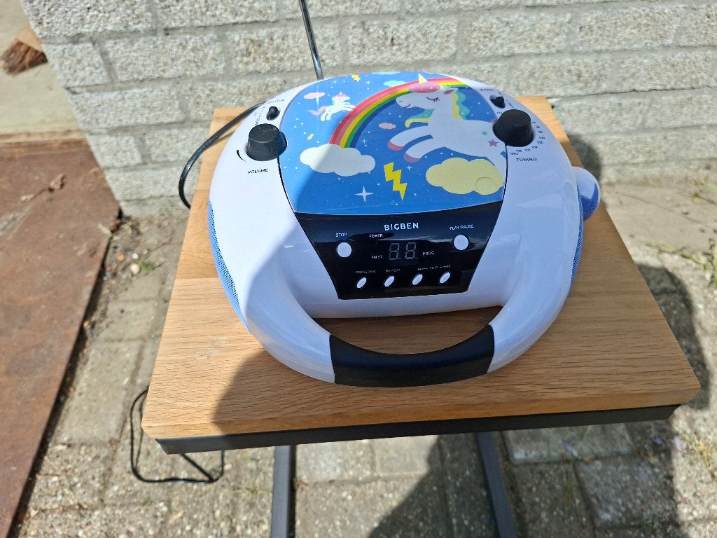 draagbare radio+ cd speler my litle pony met microfoon, Ophalen of Verzenden, Gebruikt