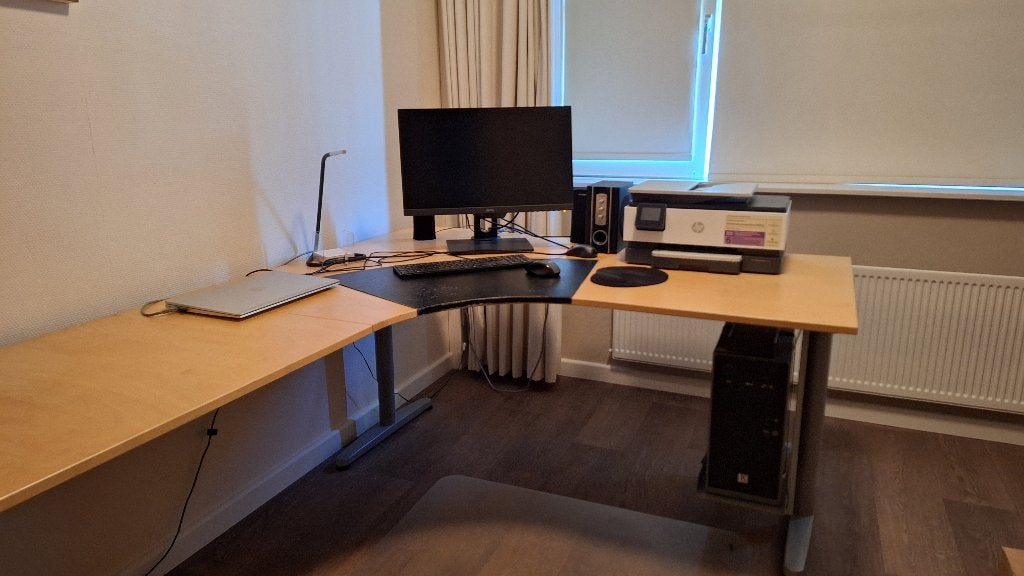 buro, Huis en Inrichting, Bureaus, Gebruikt, Scandinavisch, Hout, Hoekbureau