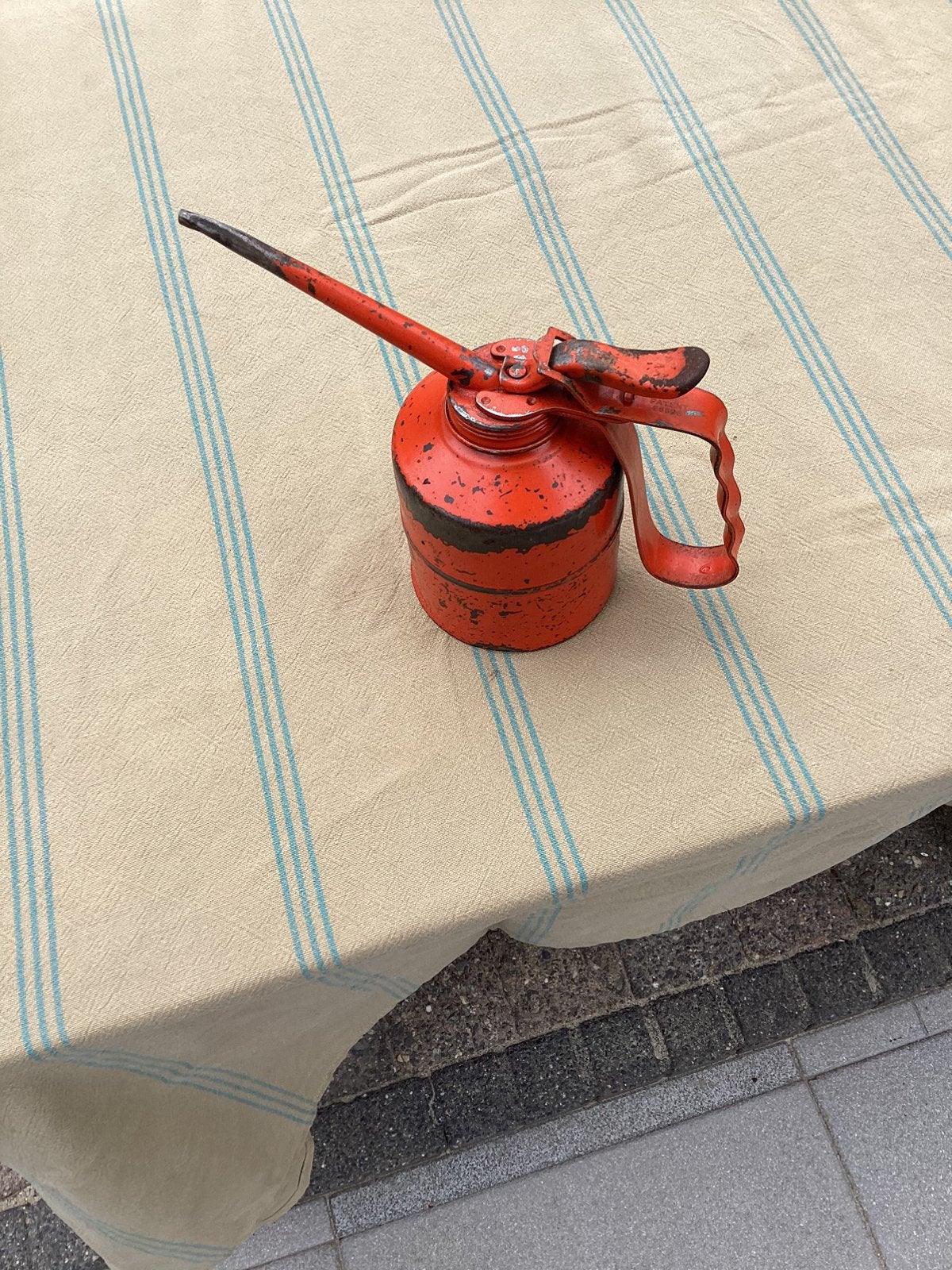 Antieke olie spuit., Ophalen of Verzenden, Gebruikt