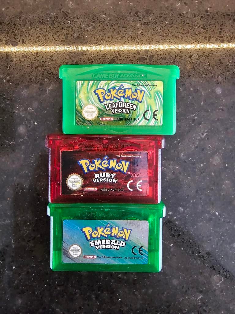 Pokémon LeafGreen, Ruby & Emerald Game Boy Advance games, Spelcomputers en Games, Nintendo, Gebruikt, 1 speler, Role Playing Game (Rpg)