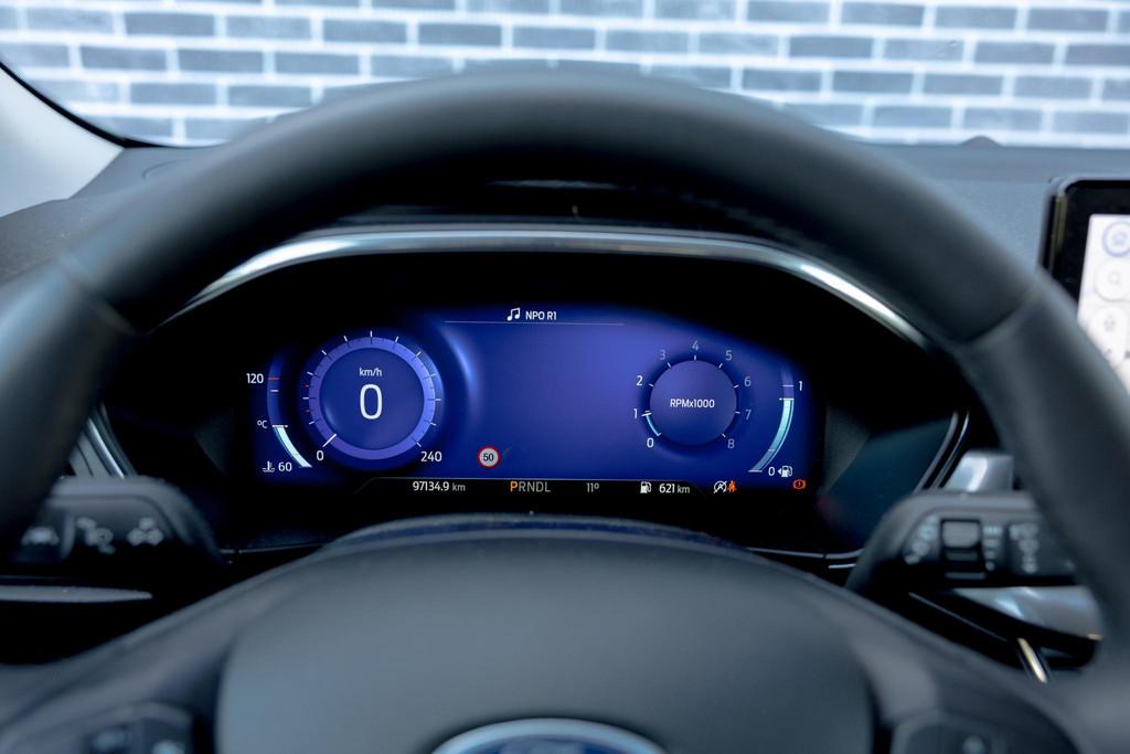 Ford Focus Wagon 1.0 EcoBoost Hybrid Titanium X | Cruise Con, Gebruikt, Blauw, Origineel Nederlands, 155 pk