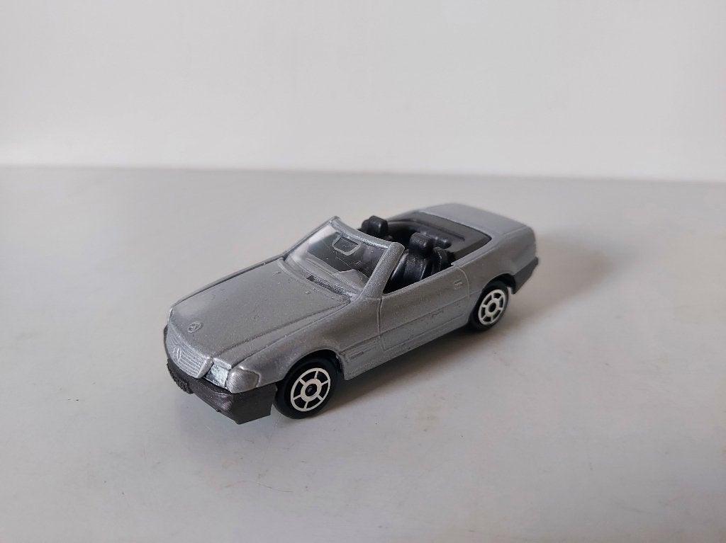 Majorette 260 Mercedes-Benz 500 SL zilver metallic, Ophalen of Verzenden, Zo goed als nieuw, Auto
