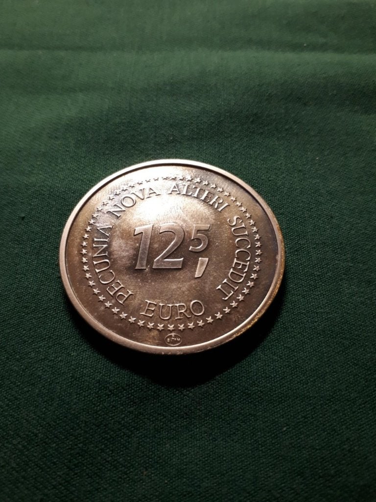 munt Denemarken 12 1/2 euro + vergulde 10 öre 1996, Ophalen of Verzenden, Overige landen, Overige waardes, Losse munt