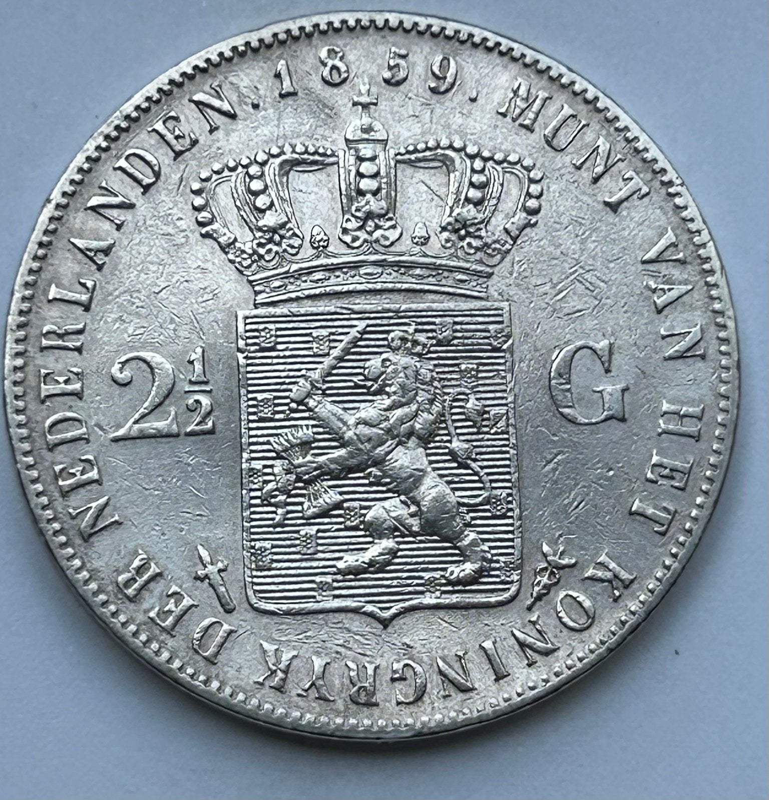 Rijksdaalder 1859, Ophalen of Verzenden, Koning Willem III, 2½ gulden