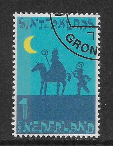 2013, Sinterklaas, Sint op paard en Piet [3111] (K0207), Ophalen of Verzenden