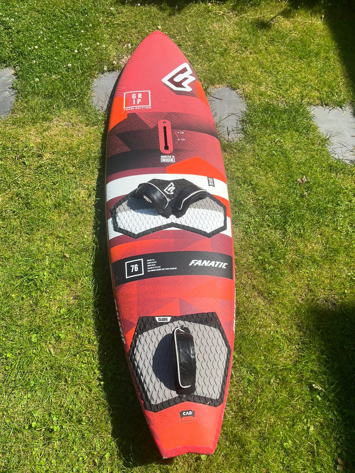 FANATIC GRIP TE 76, Watersport en Boten, Windsurfen, Ophalen of Verzenden, Zo goed als nieuw, Complete set
