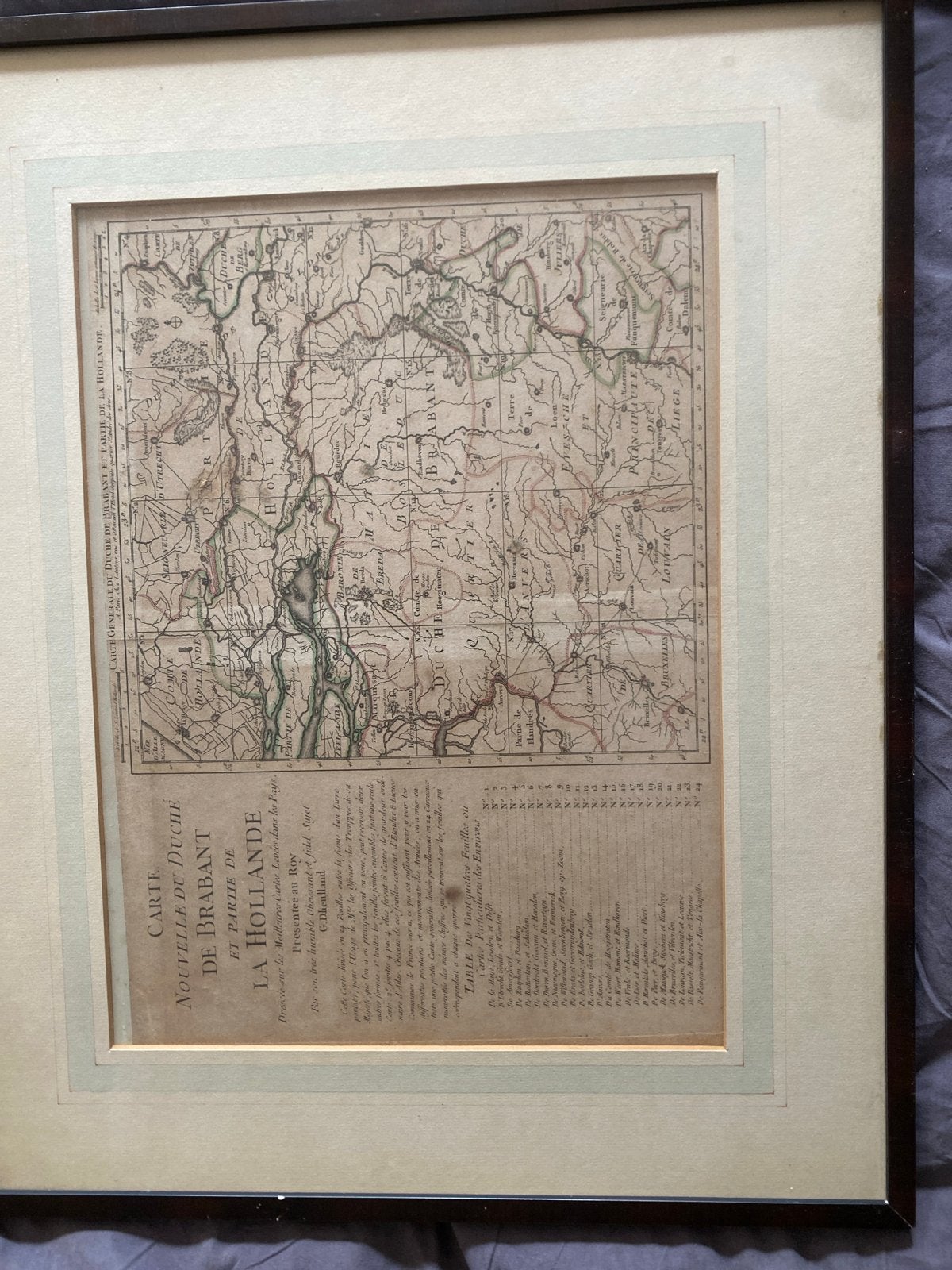 Antieke kaart: Hertogdom Brabant en deel van Holland, 1764, Gelezen, Ophalen of Verzenden, Landkaart, 1800 tot 2000