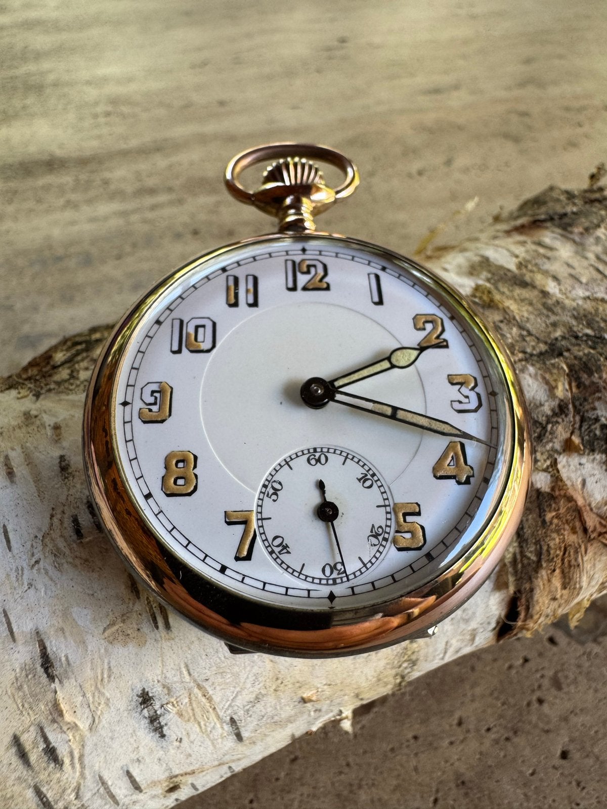 Junghans Zakhorloge ca. 1920 - 0.800 Zilver Galonné, Overige merken, Zakhorloge, 1900 tot 1930, Ophalen of Verzenden